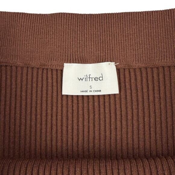 NWT WILFRED Aritzia Reso High Waisted Knit Mini Skirt Size Small - Picture 3 of 5